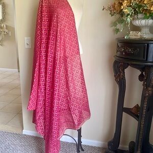 New Pink gold printed dupatta shawl scarf chunni